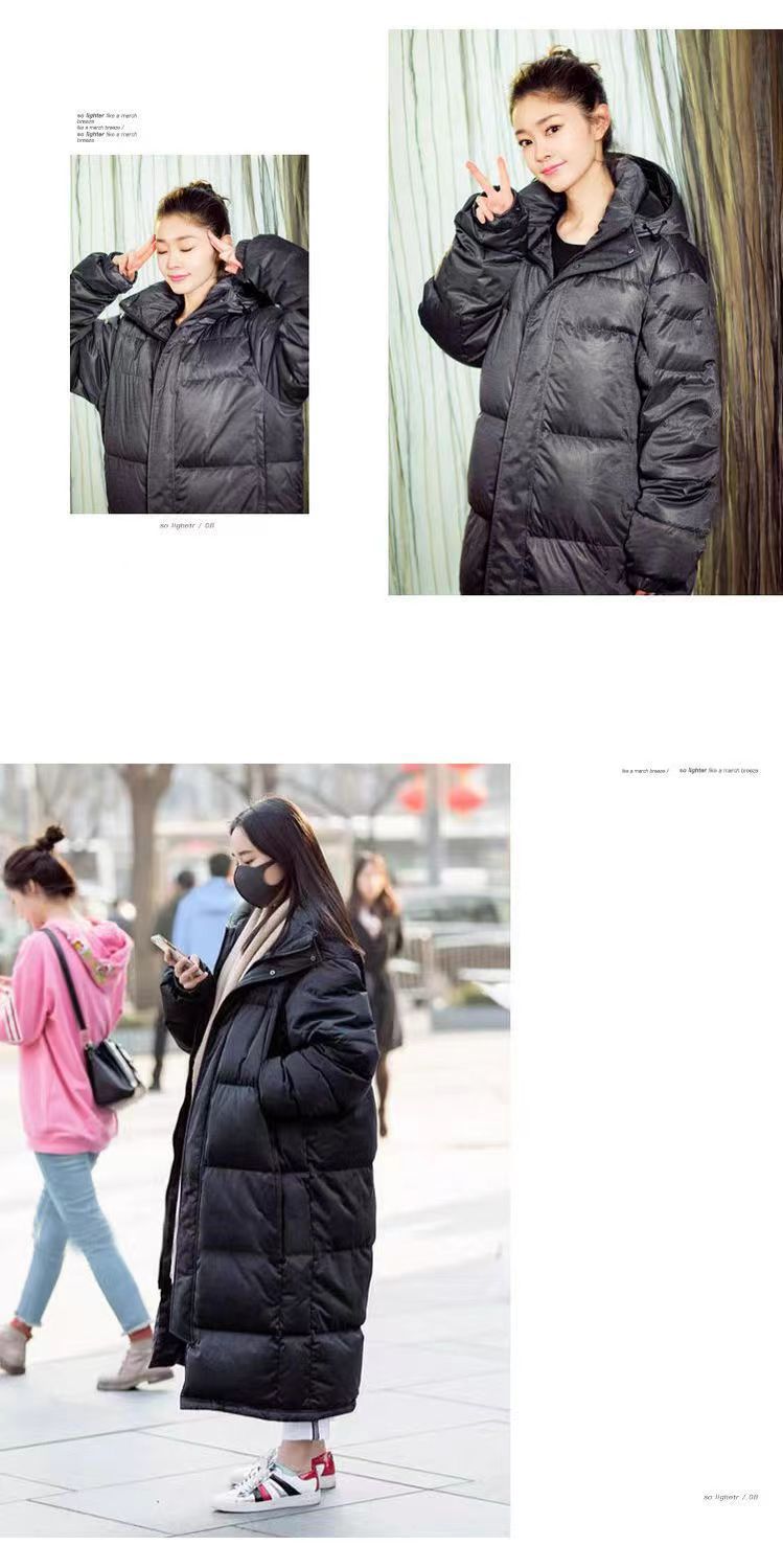 The new 2025 Dongdaemun thickened and loose cotton-padded jacket for the art examination school uniform of the Central Academy of Drama, which is super long and knee-length for women pic 8
