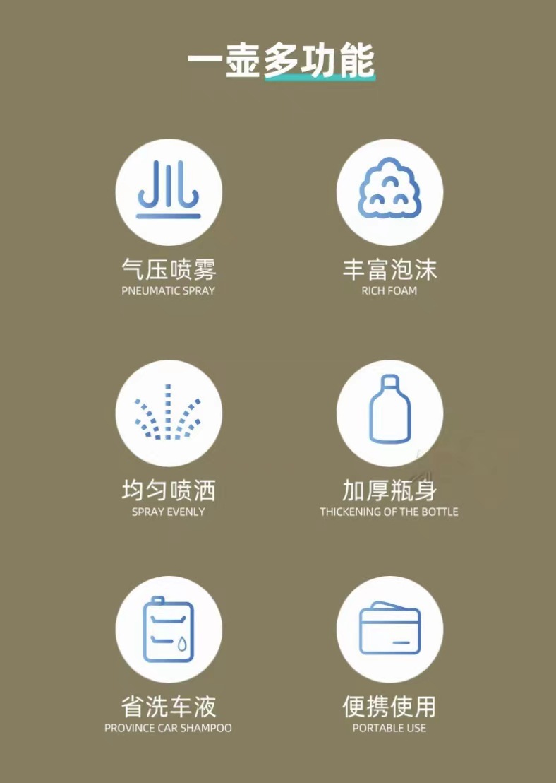 园艺泡沫喷壶高压气压式喷雾器浇水洒水壶多功能消毒喷瓶园艺工具详情13