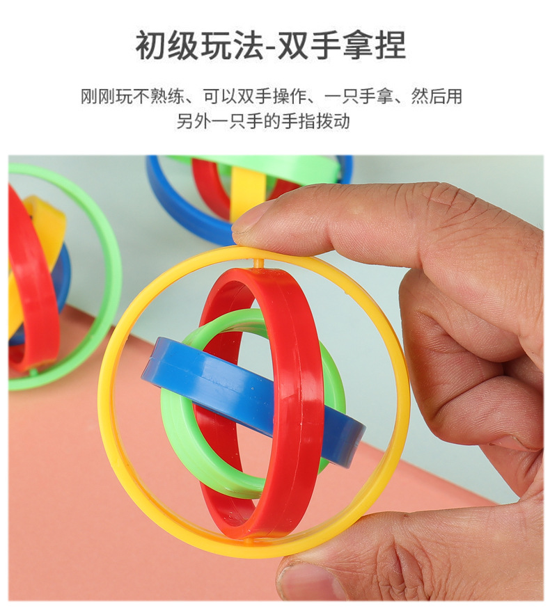 Cross-border creative radish ring inertial universal gyroscope rotating finger gyroscope magic intelligence toy manufacturer wholesale pic 7