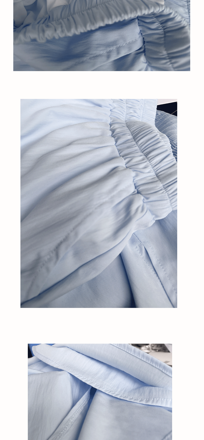 2025春夏季新款韩系套装衬衫抹胸上衣半身裙浅蓝色详情10