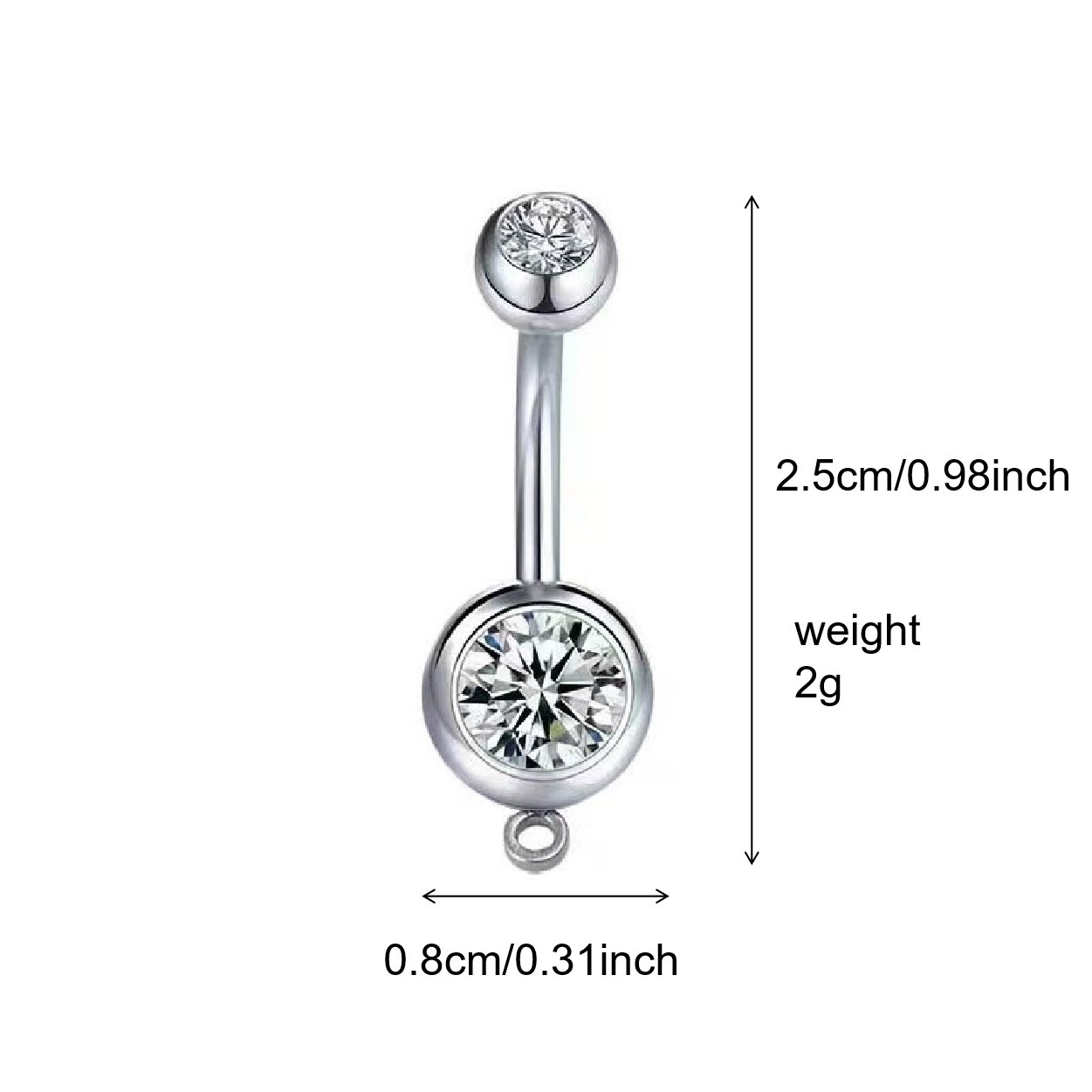 人体穿刺饰品肚脐钉跨境热卖肚脐环欧美经典肚脐扣批发厂家脐钉详情5