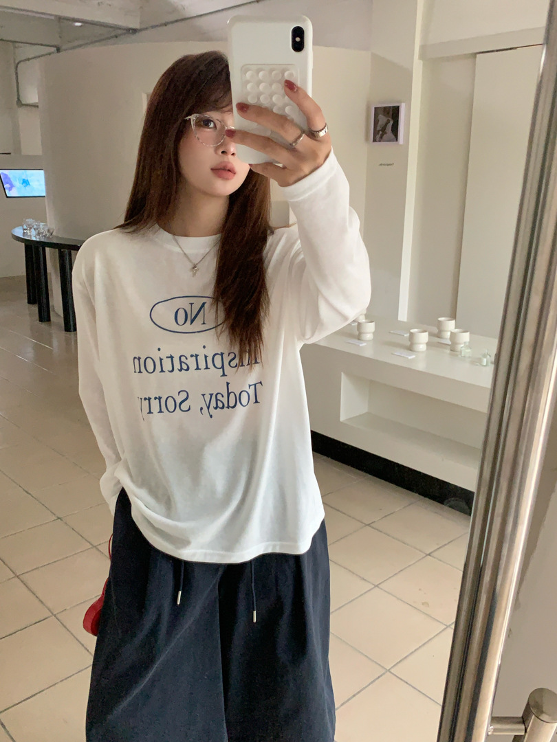 衣天堂出游季天丝防晒罩衫女春夏内搭宽松慵懒感chic韩系长袖T恤详情14