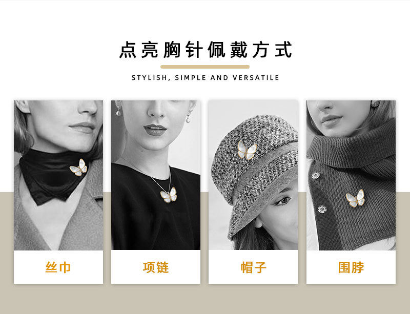 European and American style light luxury bow brooch, original design, simple and versatile, exquisite brooch, new autumn and winter suit pin pic 9