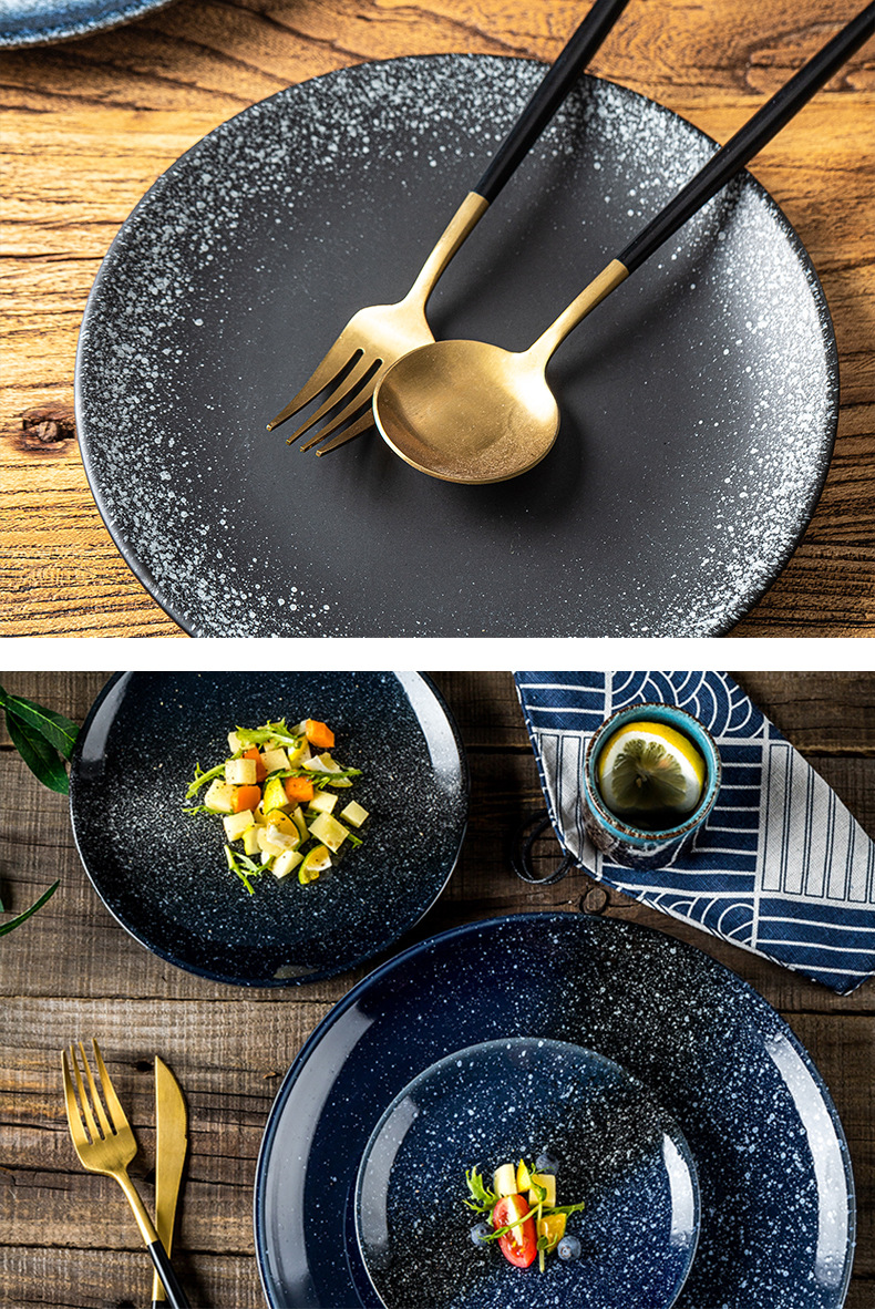 Japanese tableware, steak plates, Western plates, ceramic plates, household bone plates, ceramic plates, high appearance level, cross-border wholesale pic 13