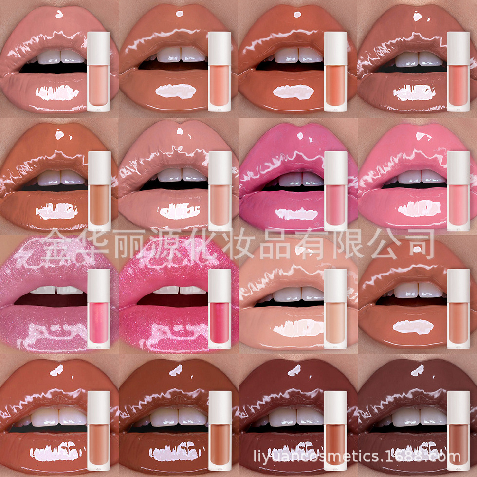 新品蜂蜜唇彩唇釉清透水光镜面唇油不掉色无logo保湿唇部精华护理蜜蜂蜂蜜唇油挂件唇油详情12