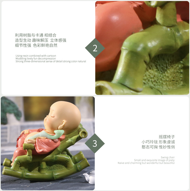 New small Maitreya lounge chair, Chinese-style tea room table decoration, accessories, gifts, and decorative items pic 6