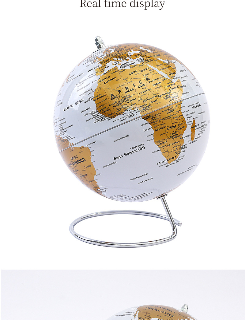 Jingfeng 20CM large English globe, a Nordic light luxury creative birthday gift handicraft with a metal stand pic 10