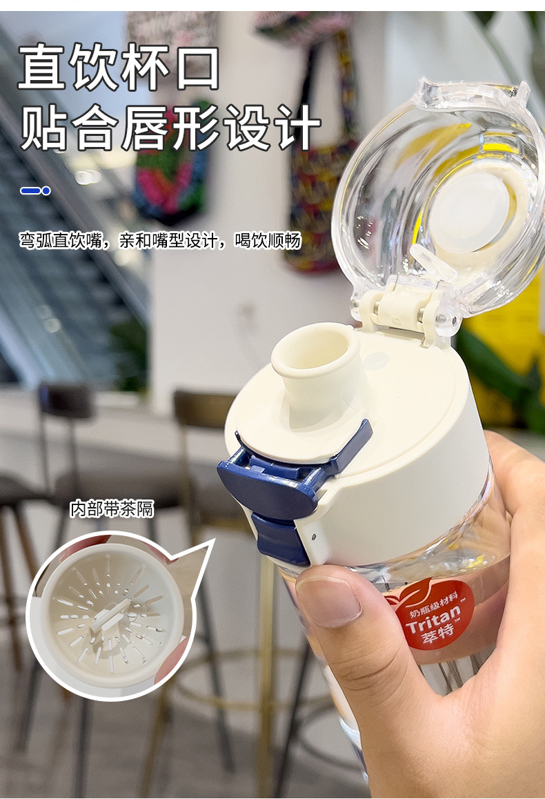 夏季学生水杯tritan高颜值塑料杯子男女儿童上学专用运动水杯定制详情9