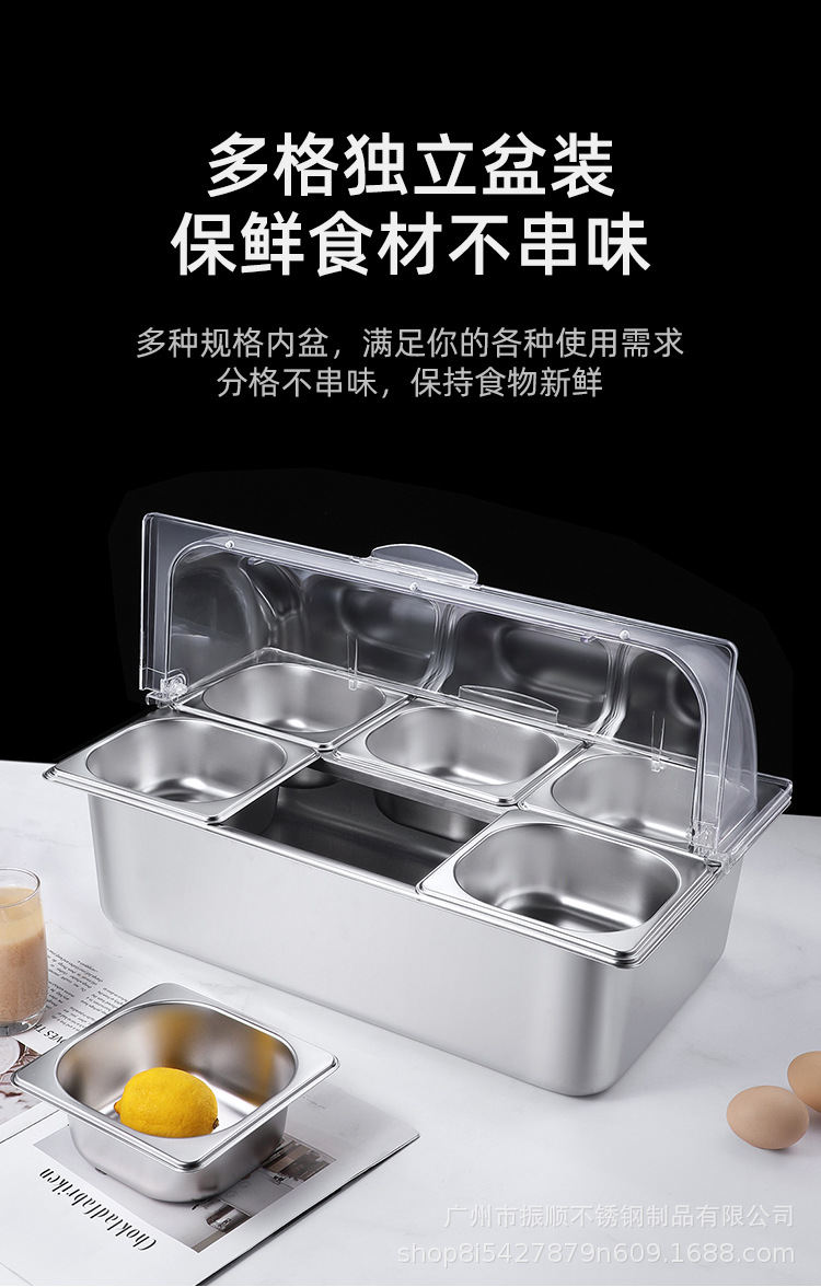 Rectangular ice powder boxes are displayed at the stall, small material boxes with dust-proof flip covers, cold and heat preservation boxes, and tray small material boxes are displayed at the stall pic 3