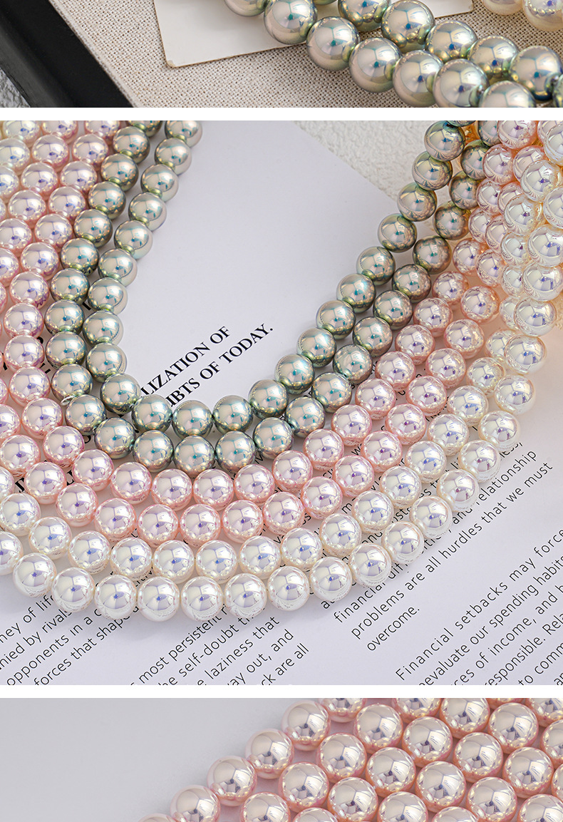 源头工厂高品质天女1.2直孔圆珠仿珍珠正圆串珠项链饰品配件批发详情5