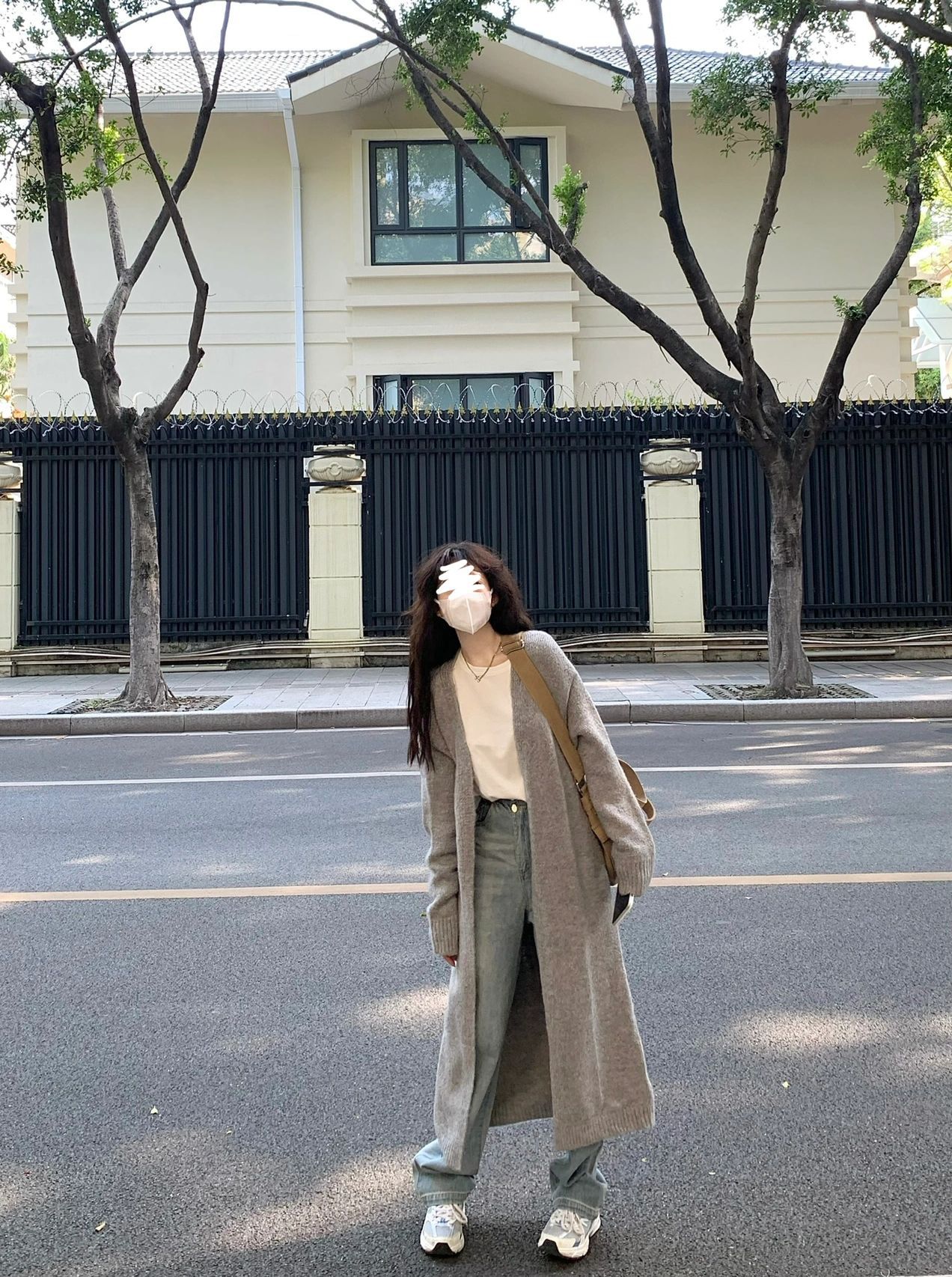 KANING灰色中长款过膝毛衣外套女2025春季慵懒风薄百搭针织衫开衫详情6