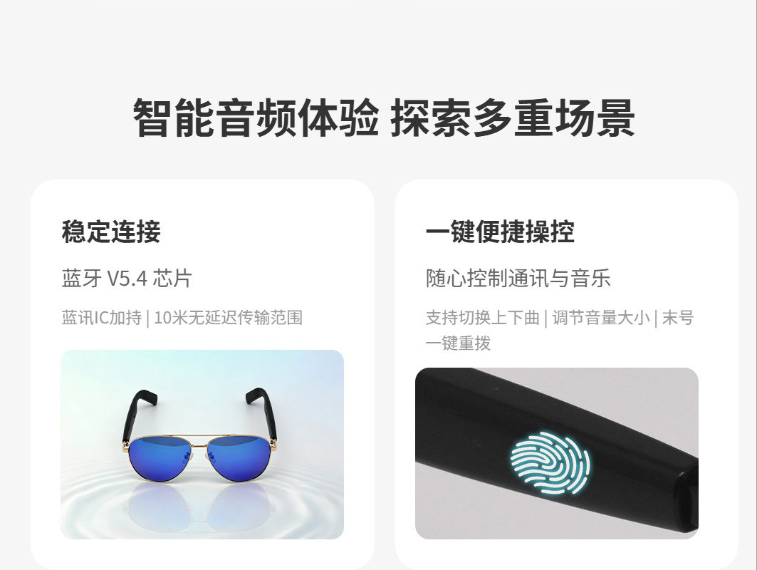 新款听歌通话智能眼镜详情4