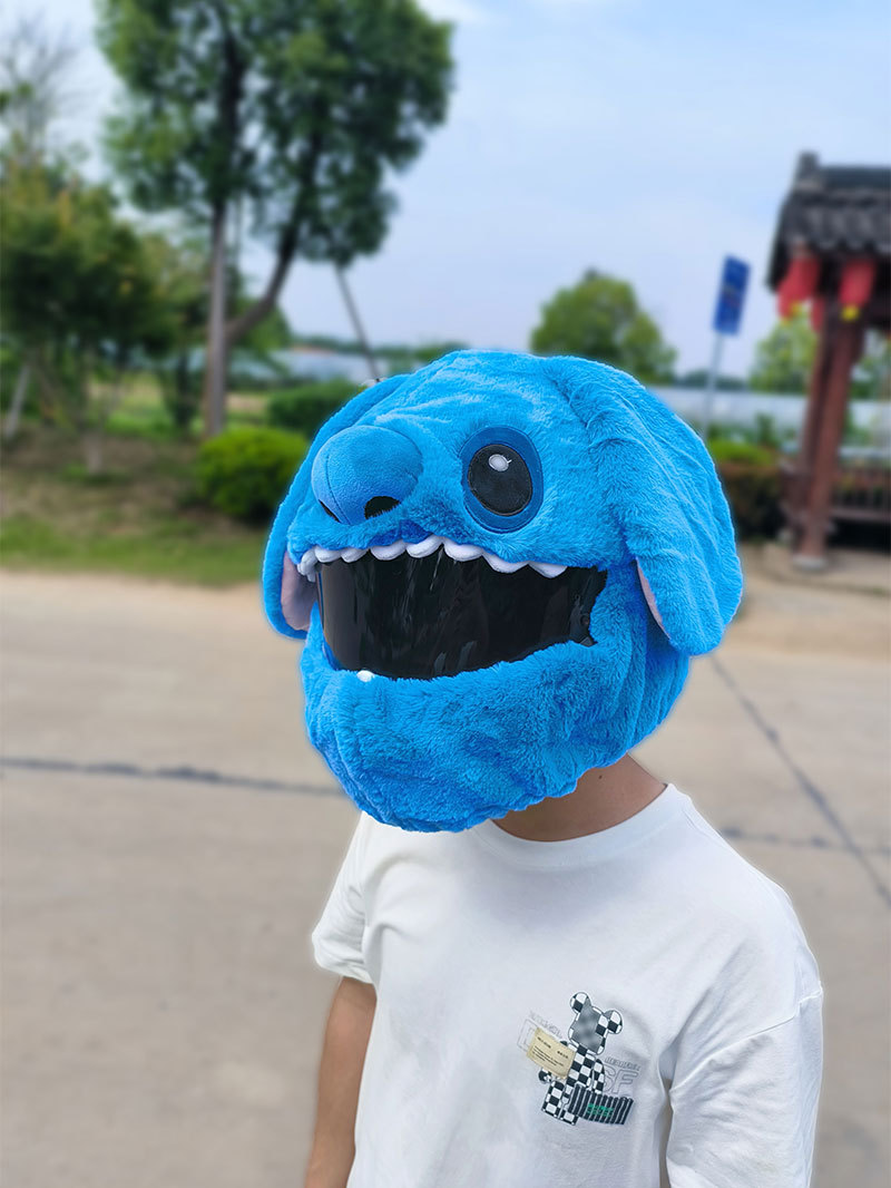 The helmet protection headgear, the Teddy cartoon male and female motorcycle, the anti-scratch puppy, the lift-off helmet, and the plush animal are so cute pic 14