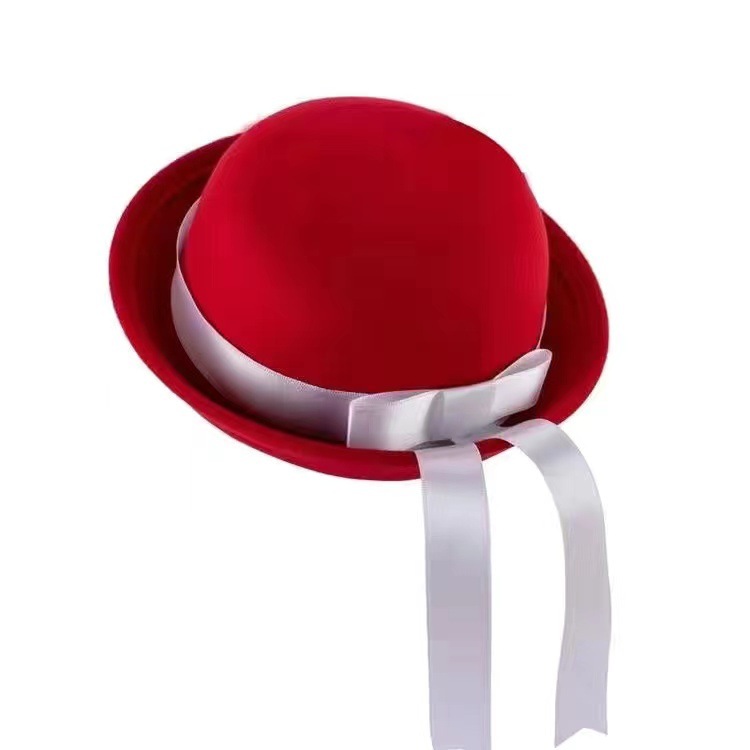 JK uniform cap, small round cap, Japanese style, versatile dome woolen top hat, ribbon hat, school style, kindergarten pic 9