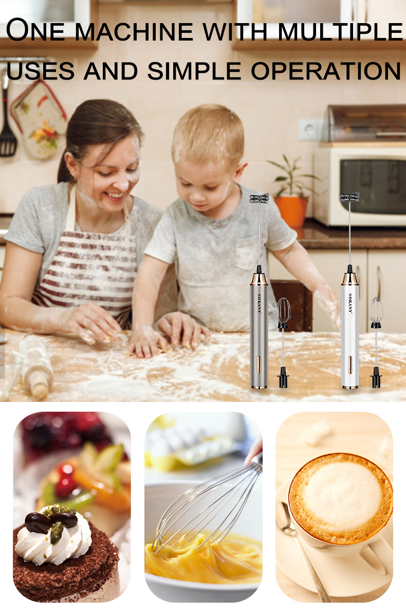Cross-border SOKANY02018 Blender, Coffee mixer, handheld Milk foamer, Milk and Coffee foamer pic 6