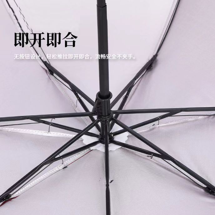 7骨三折银胶雨伞晴雨伞外贸广告伞礼品活动印刷LOGO防紫外线详情3