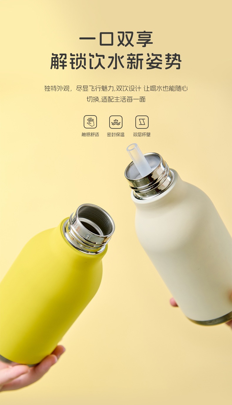 新品卡通创意潮玩杯保温杯儿童不锈钢卡通吸管杯厂家批发详情3