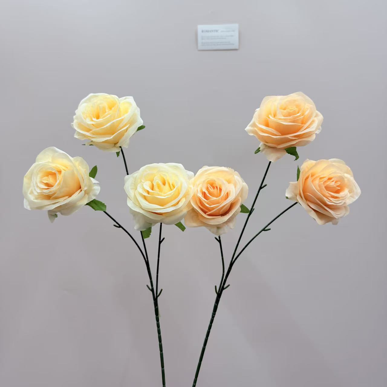 仿真花3头玫瑰花钻石玫婚庆用花仿真玫瑰花假花婚庆地排花艺装饰详情10