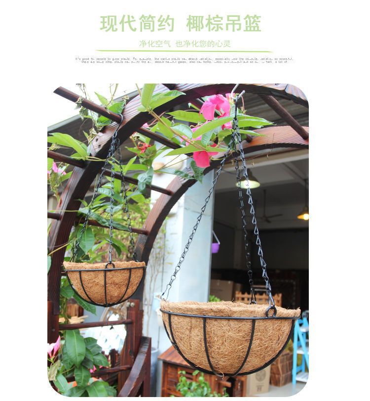 椰棕垫壁挂花盆悬挂式吊兰花盆创意吊盆挂绿萝多肉垂吊壁挂架包邮详情3