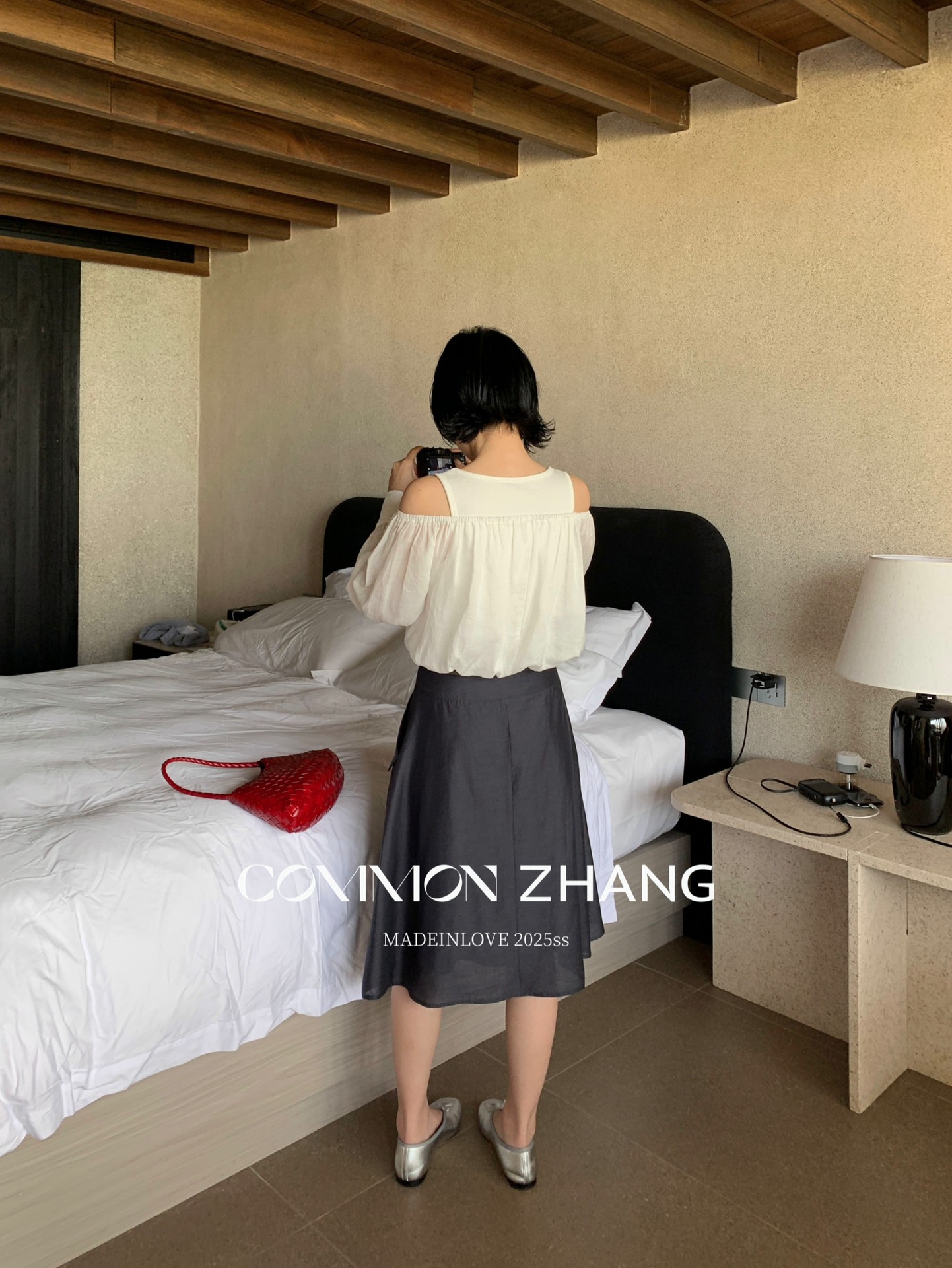 CZ ZHANG Summer French lace-up waist Tencel solid color low-waist A-line pleated skirt B22859 pic 24