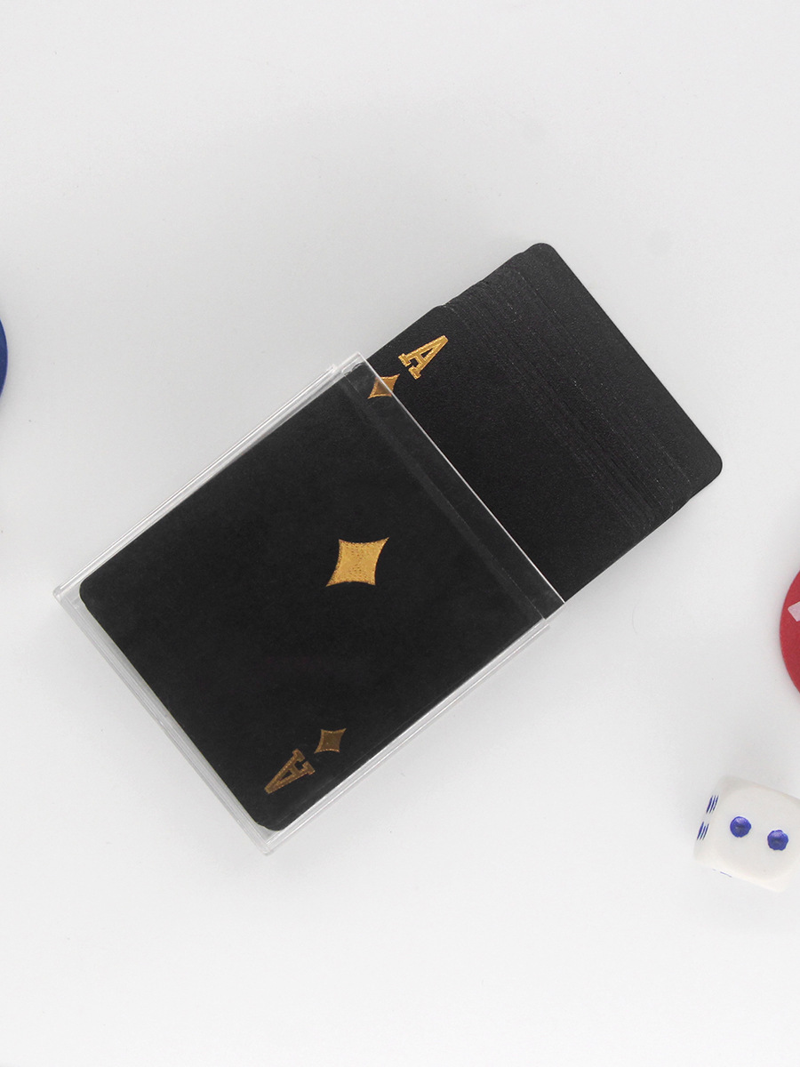 美元扑克牌金箔扑克牌土豪金黑金防水扑克牌批发外贸热卖跨境现货详情13