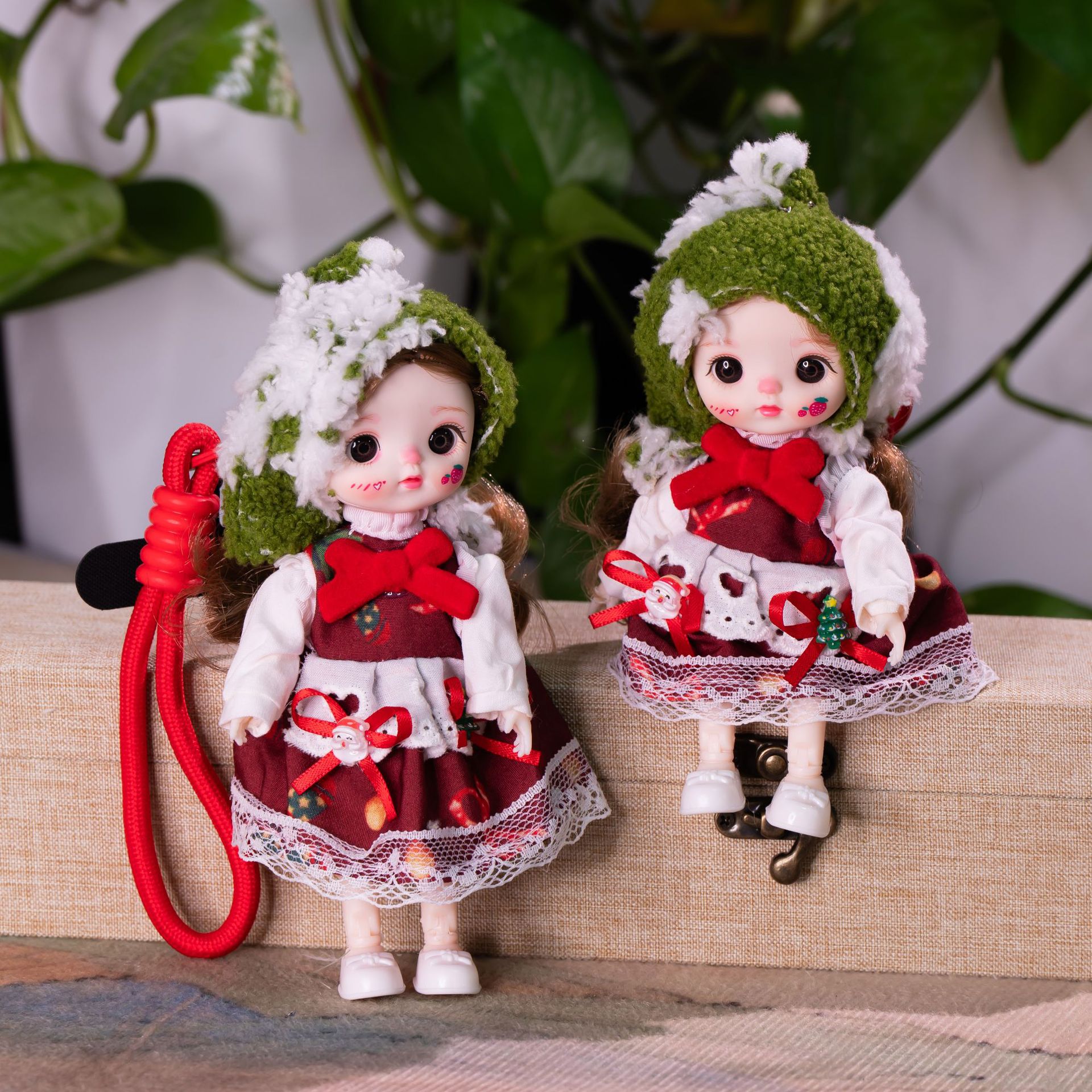 新款潮玩娃娃挂件6寸17公分换装衣服公仔关节可活动手机包包钥匙详情15