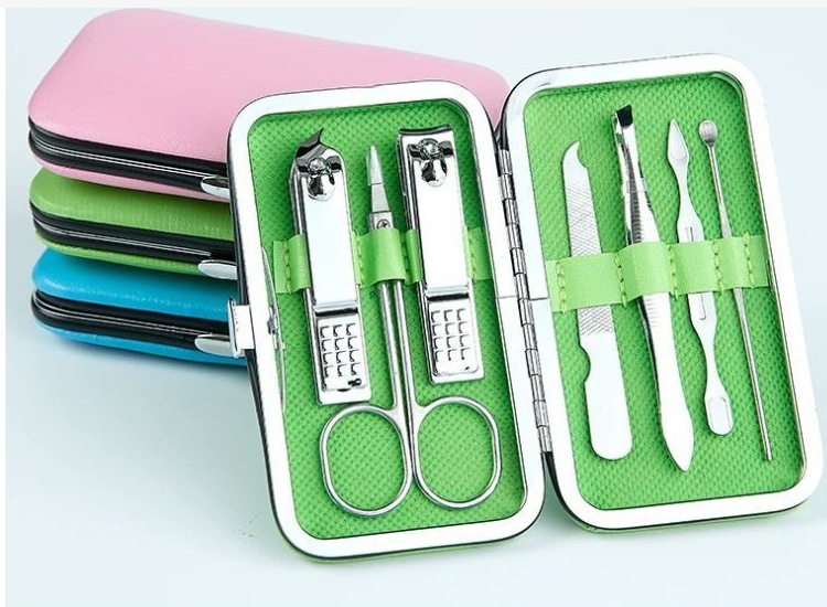 Factory direct sales of stainless steel nail clippers and nail scissors set, 7-piece nail tool set, printed with gift LOGO pic 43
