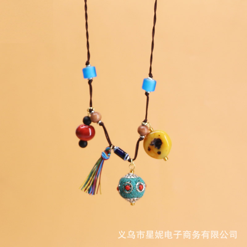 Ethnic style, Bohemian style, multi-treasure necklaces, cheongsams, cotton and linen clothes, accessories, collectibles, tassels, necklaces, best-selling wholesale items pic 24