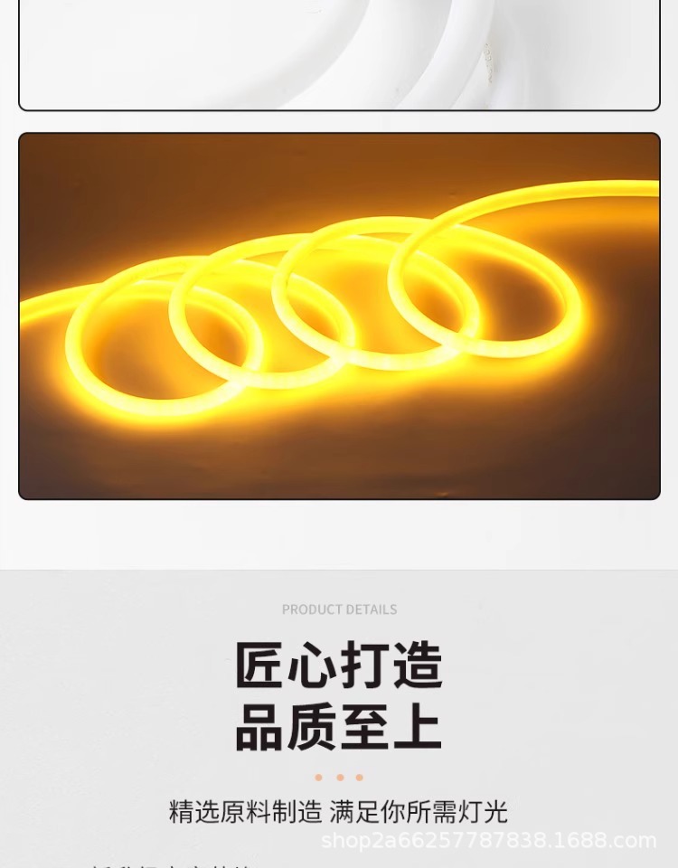 低压24V霓虹柔性软灯带led线条灯管圆形360度装饰户外防水广告详情4