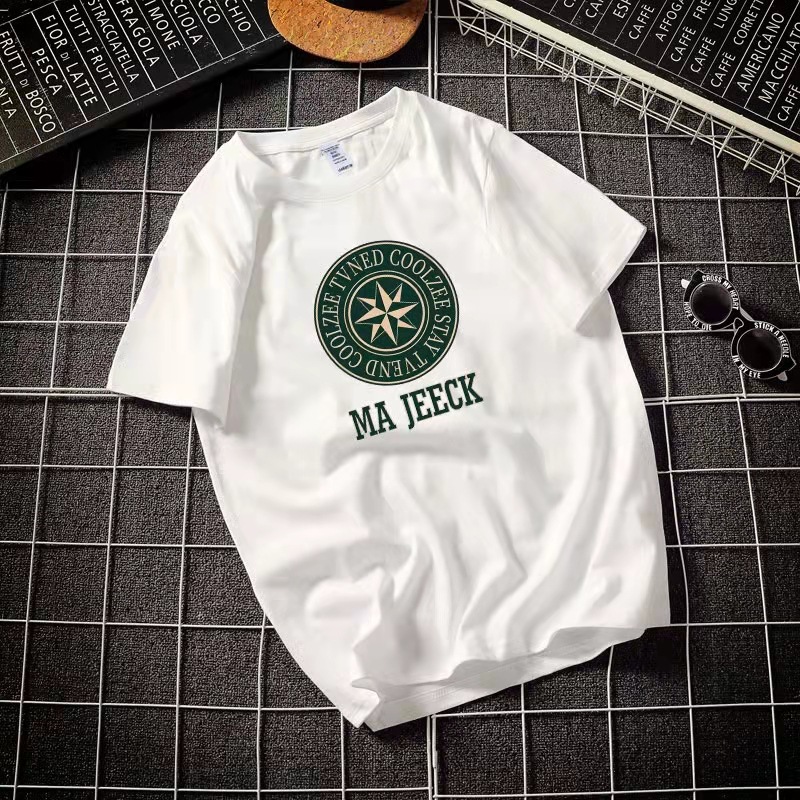 Wholesale of 2025 new summer pure cotton round-neck half-sleeved T-shirts for both men and women, loose short sleeves pic 3