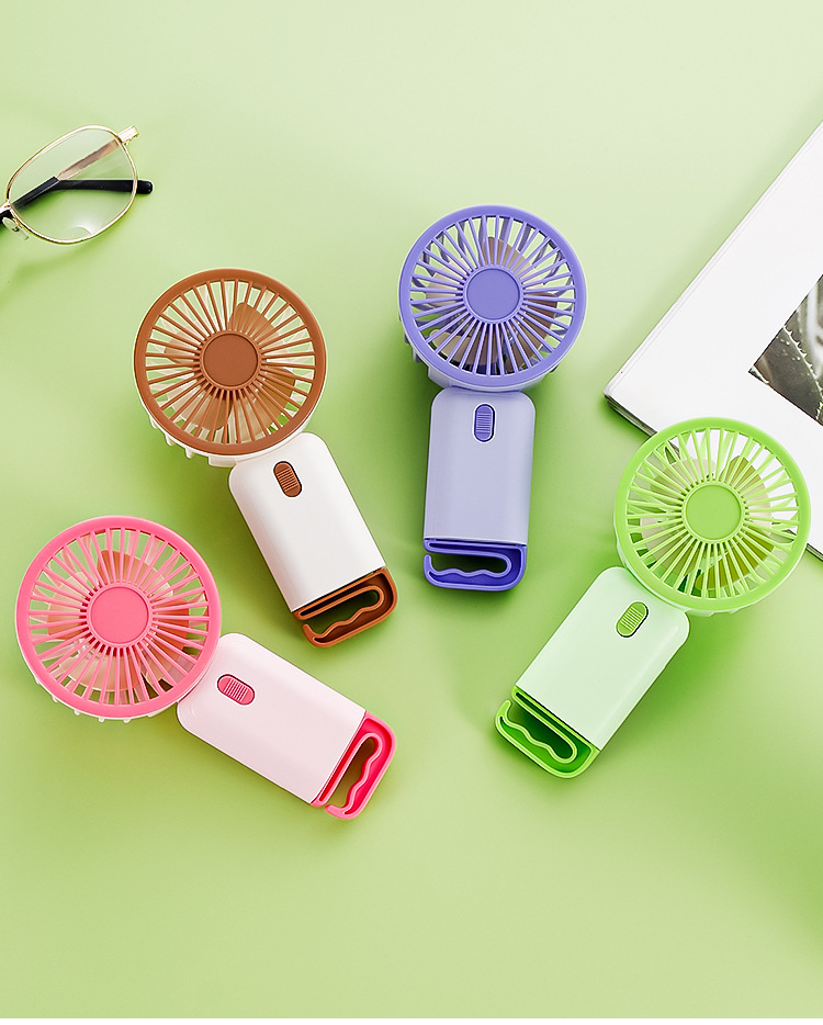 Simple and portable light sound handheld mini fan, fresh desktop fan, USB charging small fan pic 23