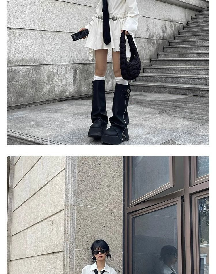 厚底裤管靴西部骑士靴2025新款爆款长筒靴女秋冬不过膝瘦瘦高筒靴详情10