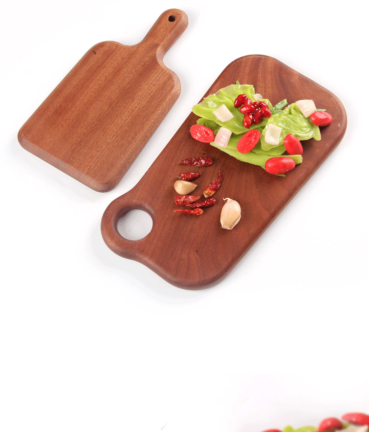 乌檀木实木整木菜板水果板面包板木质切菜板砧板案板牛排板辅食板详情8