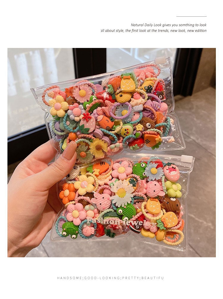 宝宝发圈发小皮筋头绳高弹力橡皮筋女童发绳头饰儿童发饰饰品详情29