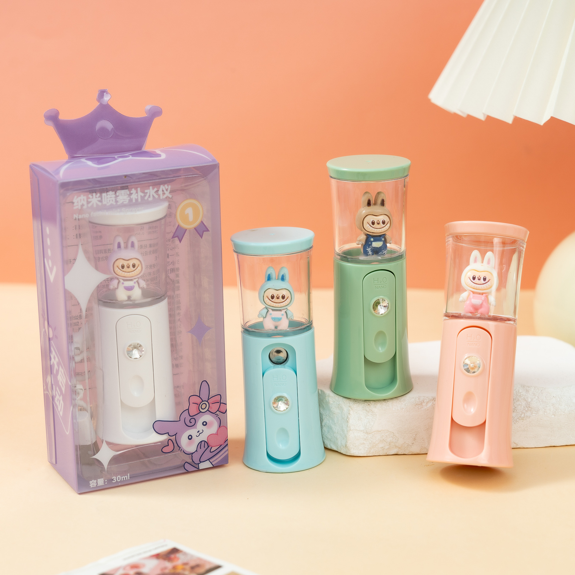 夏季新小蛮腰补水仪冷喷保湿器手持充电少女心纳米喷雾美容仪批发详情17