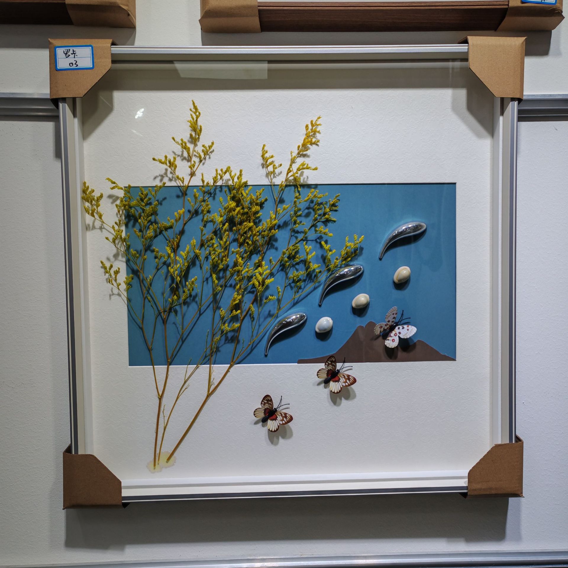 永生干花草新款装现代装饰画客厅餐厅卧室公寓宾馆壁饰 尺寸50*50详情1