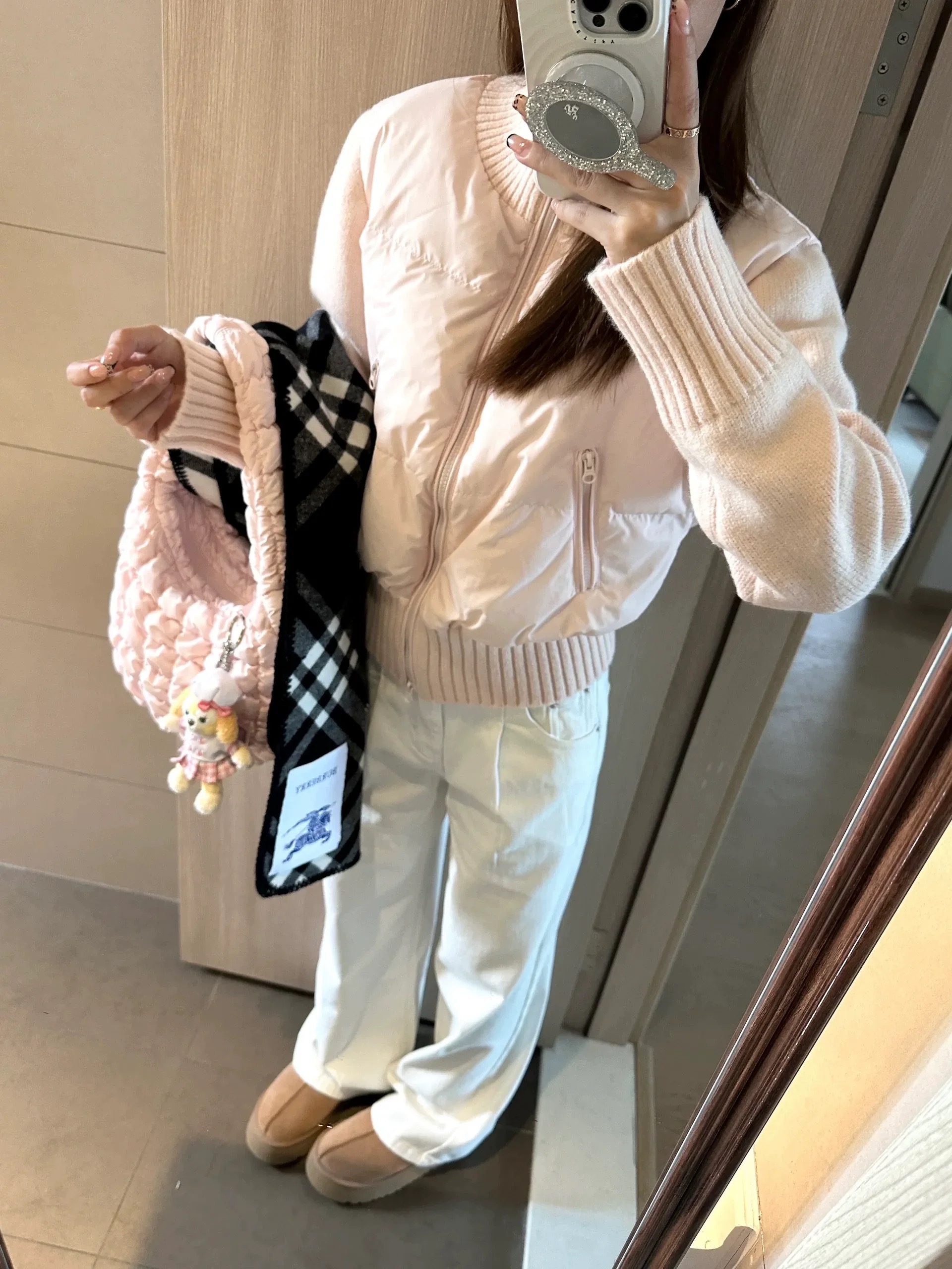 新款羽绒服女短款秋冬季2025小个子白鸭绒加厚针织袖白色轻薄外套详情8