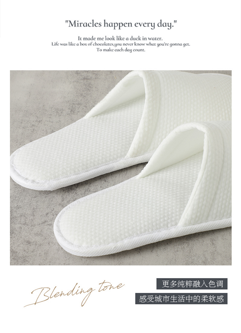 Wholesale of large-sized and thickened disposable pearl cotton slippers for hotels, homestays, travelers and guests pic 8