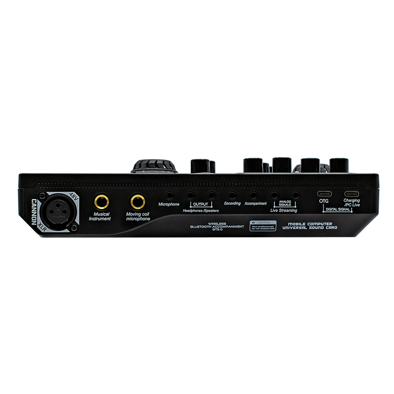Cross-border 48V mobile and computer live streaming sound card set, Douyin and Kuaishou live streamer karaoke mixing console live streaming equipment pic 14