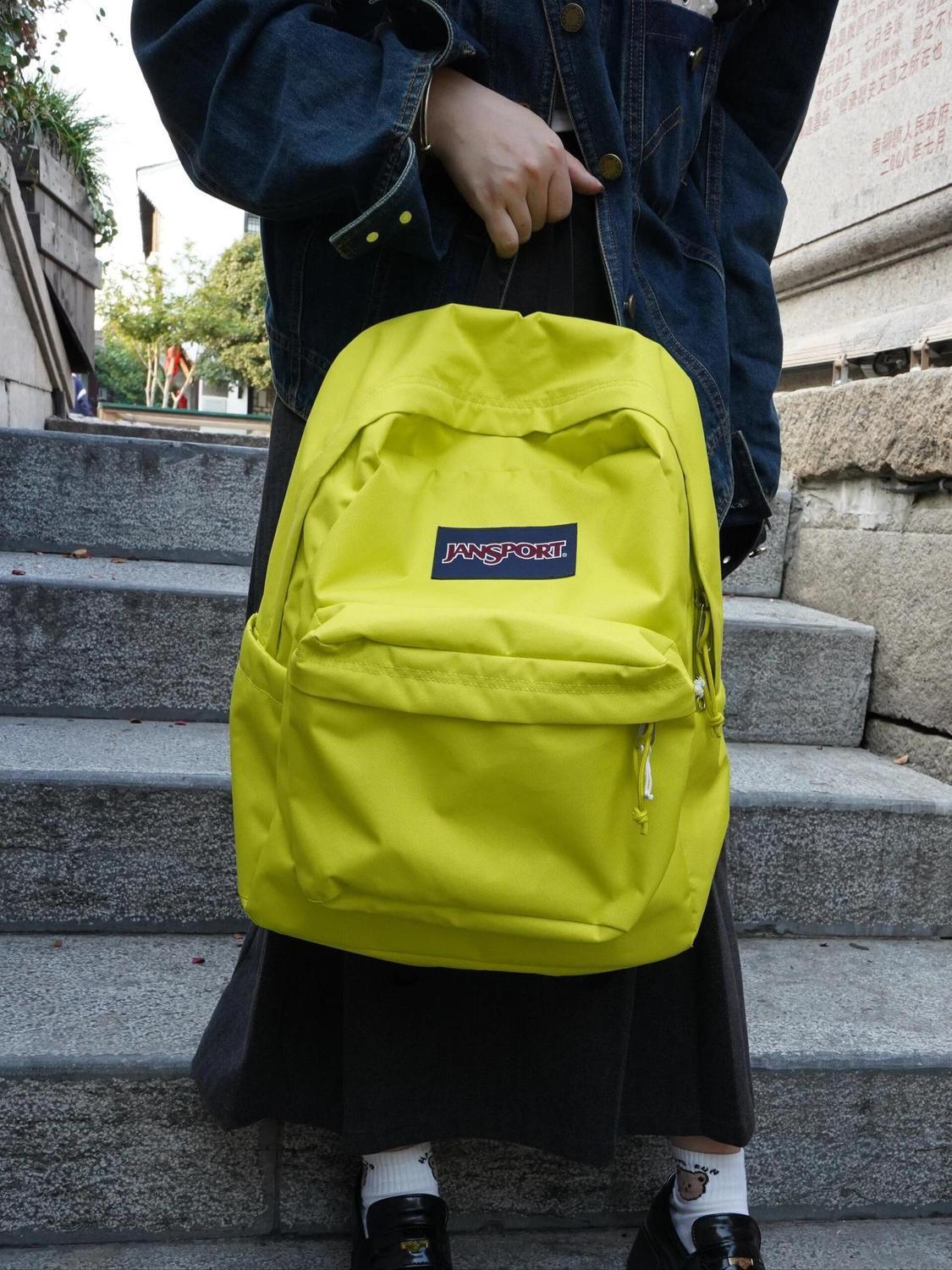跨境外贸JANSPORT双肩包学生书包男女款背包蝶漾青漾雾霾蓝可代发详情29
