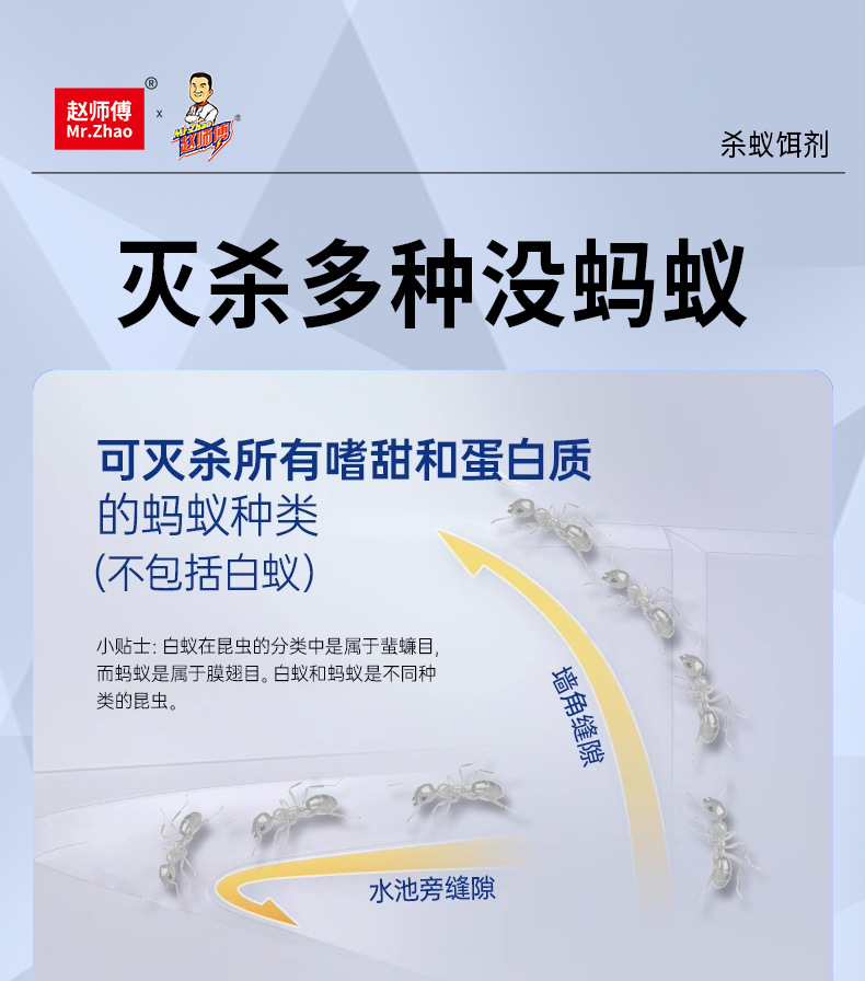定制OEM/ODM赵师傅蚂蚁药贴牌代工灭红火蚁白蚁胶饵剂野外户外用详情8