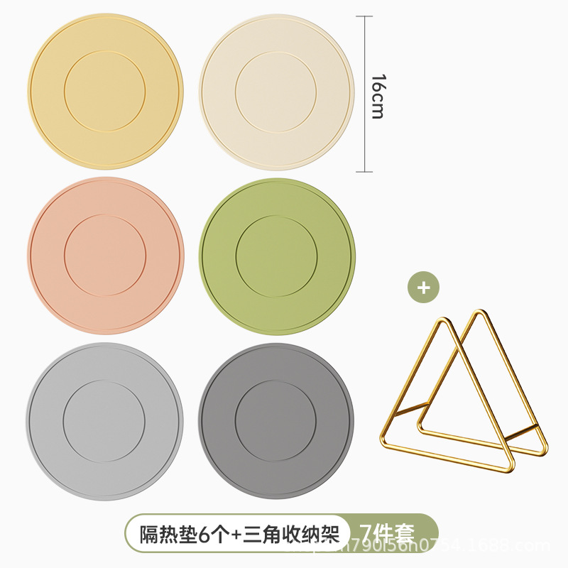 加厚轻奢风软胶隔热垫餐垫锅垫杯垫厨房砂锅防烫餐桌垫家用耐高温详情11