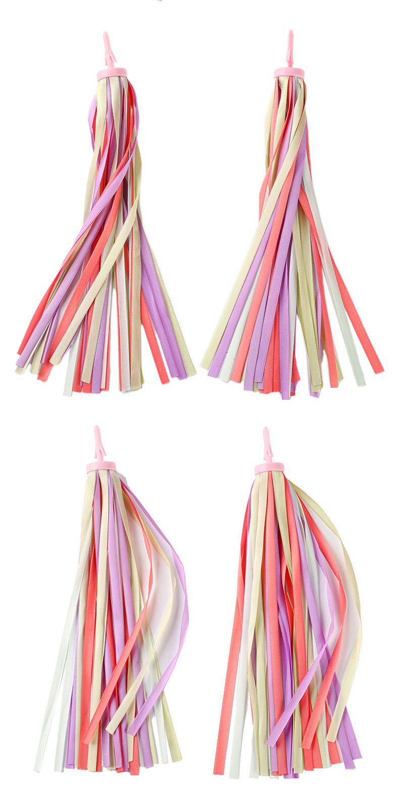 儿童滑板车 自行车流苏配件 飘带 铃铛 彩带32根高密度涤纶带详情12