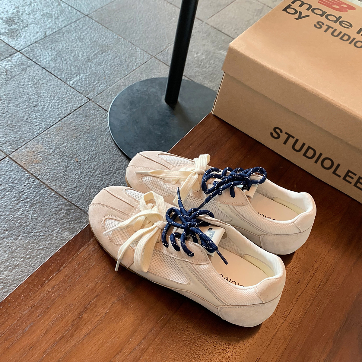 葡萄妈复古平底德训鞋2025夏季新款休闲鞋网面透气阿甘鞋百搭爆款详情7