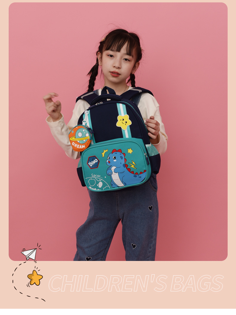 小学生书包卡通库洛米一二年级萌娃双肩背包耐脏护脊减压儿童背包详情22