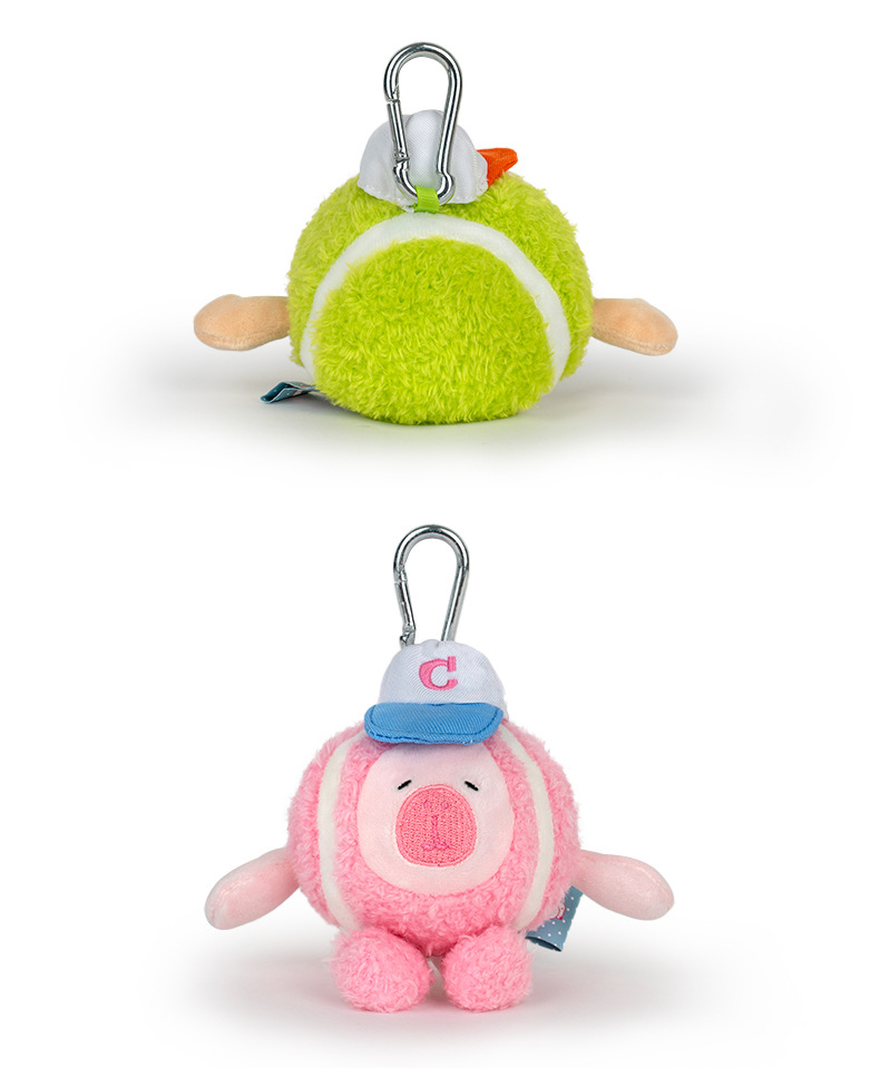 正版对爱运动豚仔网球毛绒玩具公仔挂件汽车钥匙挂饰背包装饰批发详情7