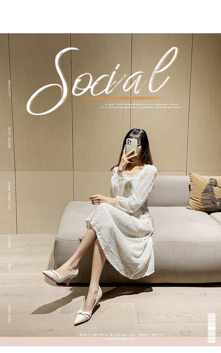 高跟鞋女2025春秋新款浅口尖头职业鞋软皮细跟时尚百搭中跟单鞋女详情4