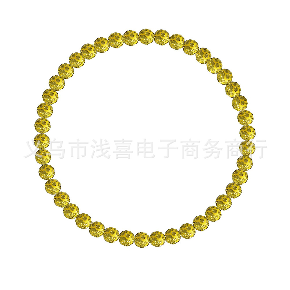 亚马逊新男士彩色钻球项链棒球篮球明星嘻哈项链竞技水钻项饰项圈详情13