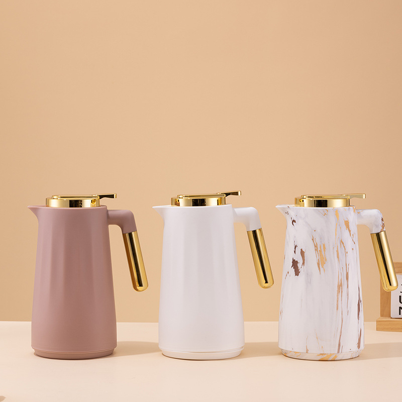 Cross-border household large-capacity thermos flask with glass inner liner, office teapot, coffee pot, thermos flask, high-quality thermos flask, efficient heat preservation and long-lasting heat pic 3