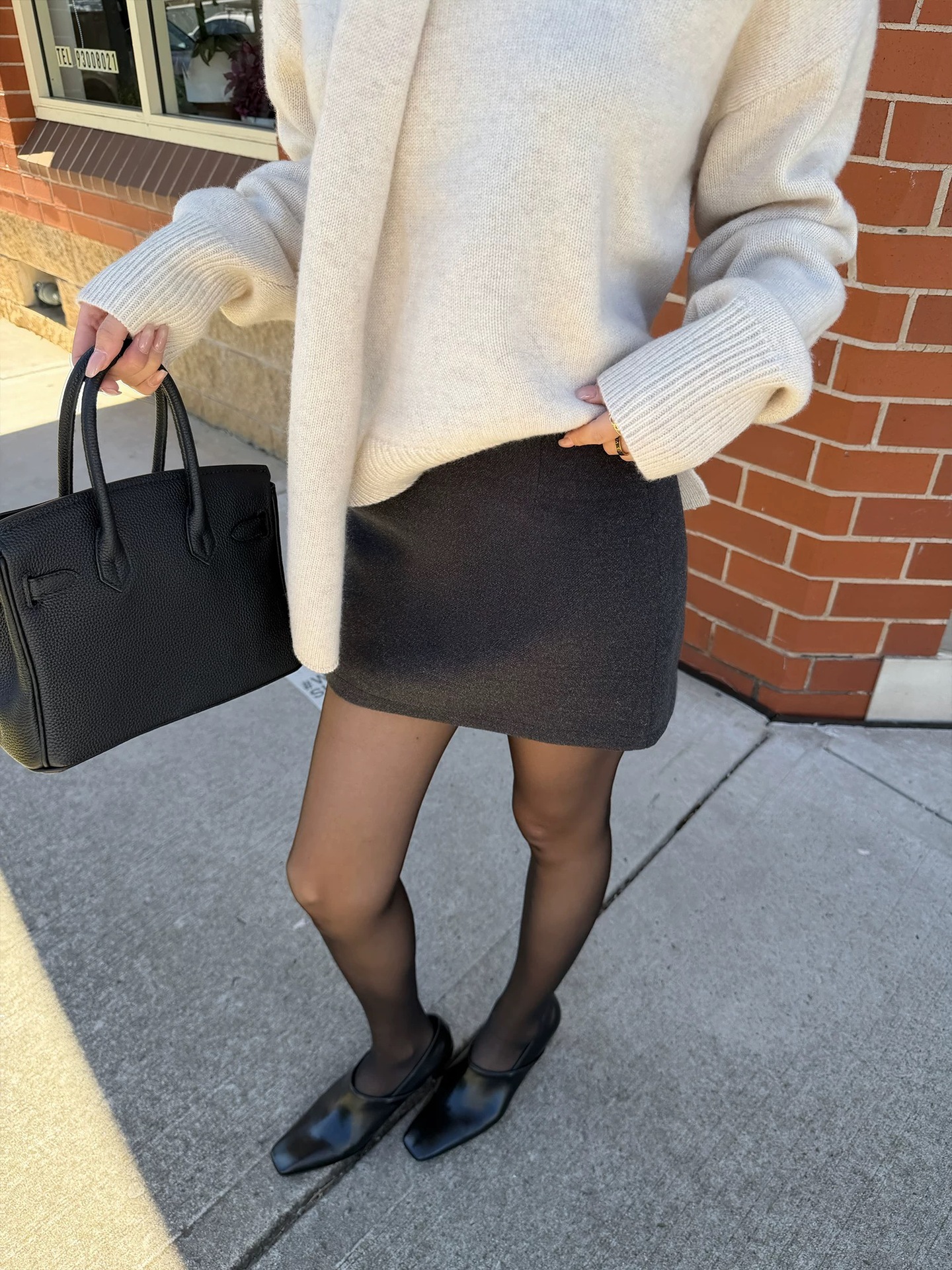 Four Beauties Slimming 100% short plush woolen A-line short skirt for women 25 winter New minimalist half skirt 9442 pic 24